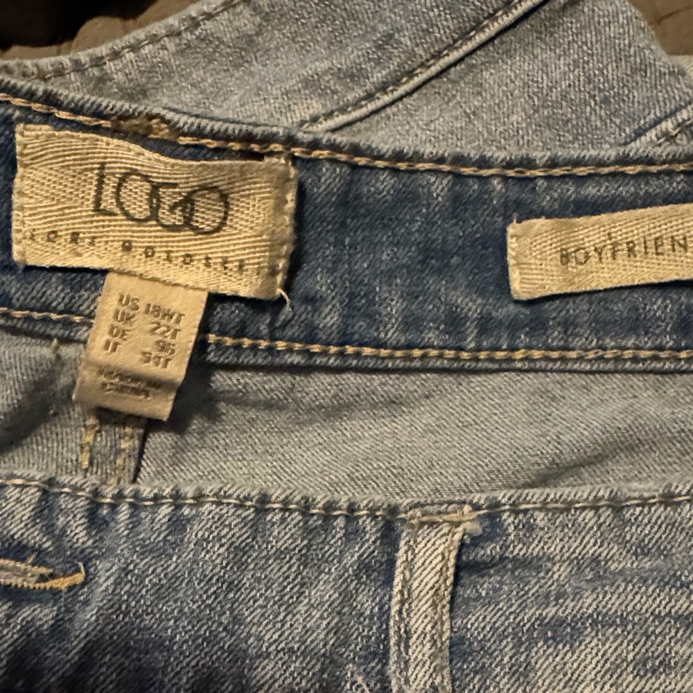 women’s LOGO Blue Boyfriend Jeans